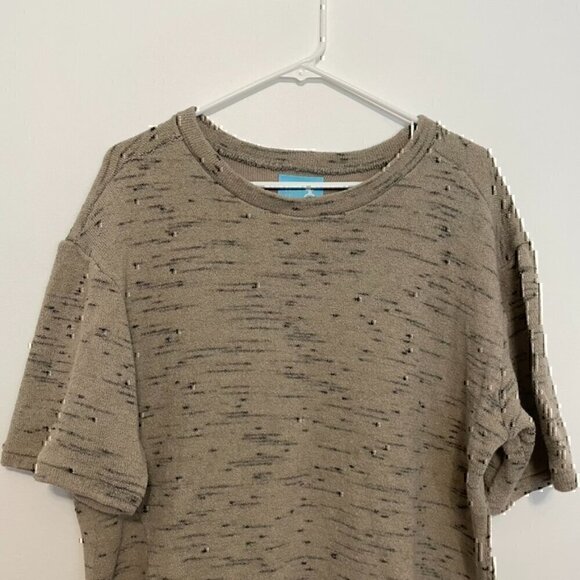 THADDEUS BONOBOS Mens Terry Beach Tee Tan ? Space Dye Short Sleeve Sweatshirt M - Picture 4 of 14